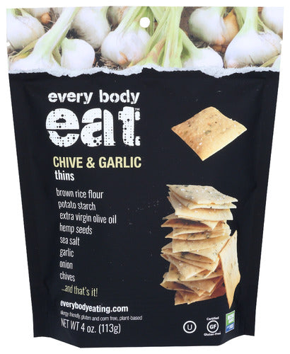 Thins Chive And Garlic - 4 OZ (case of 6) Online now