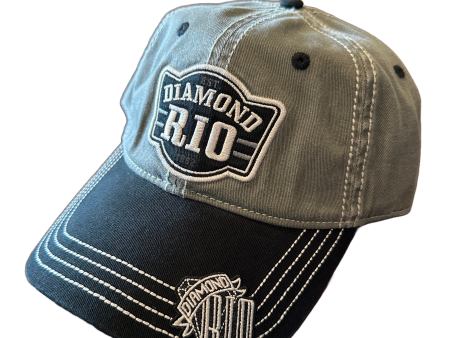 Diamond Rio Embroidered Cap - Dark Grey  Silver Cheap